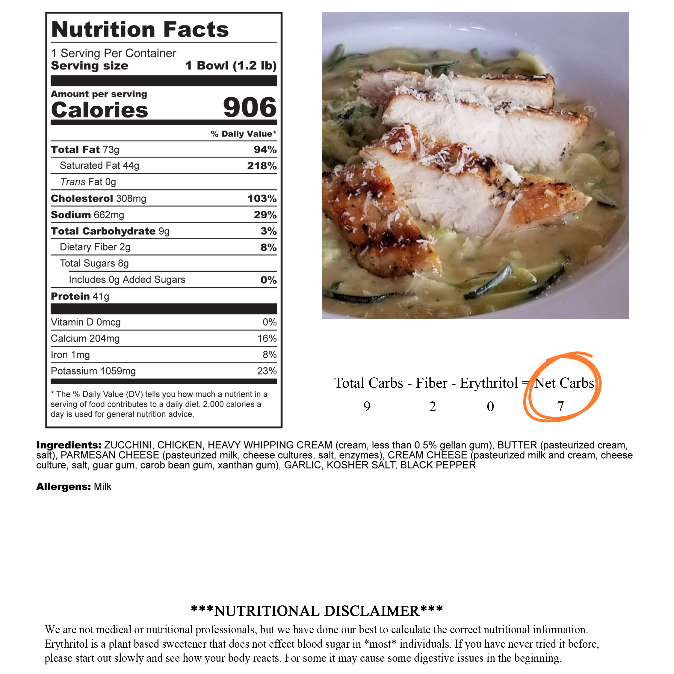 chicken alfredo zoodle bowl1