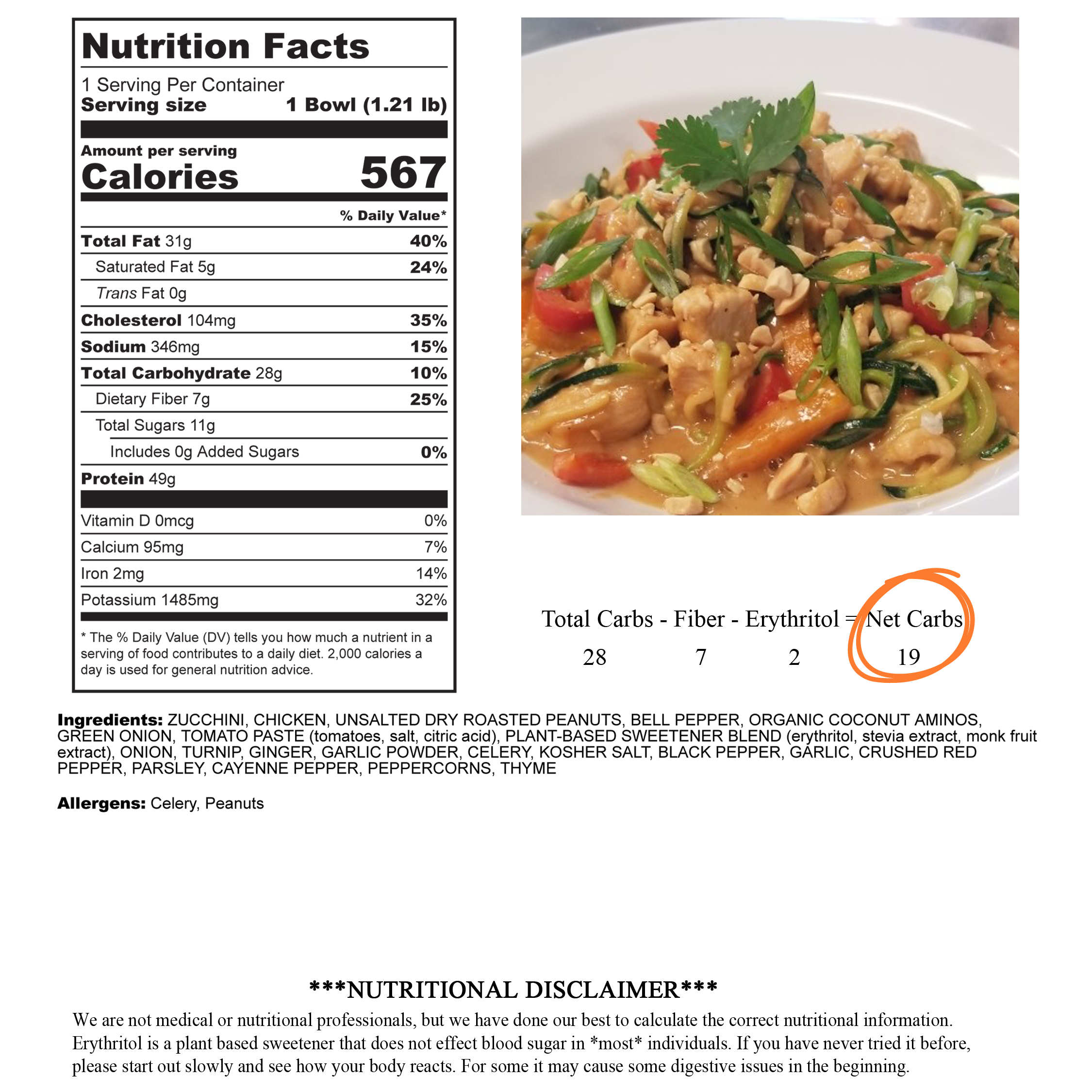 chicken satay with net carbs