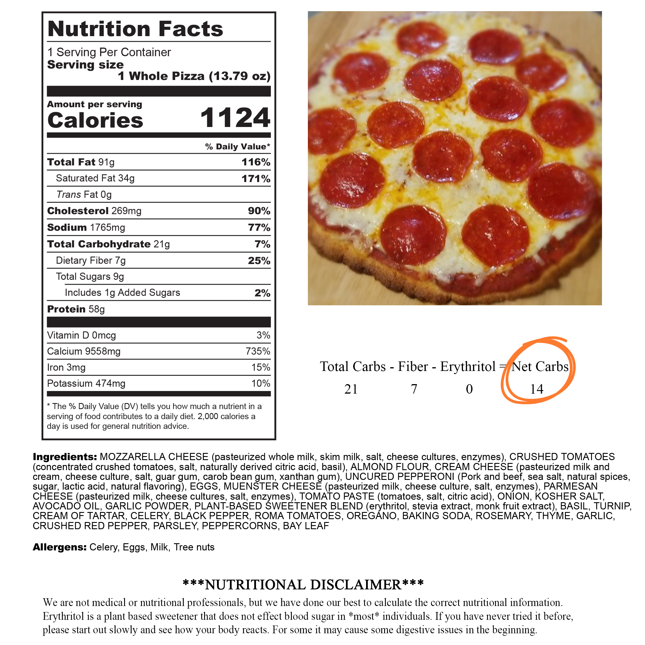 Pepperoni Pizza Low Carb Grill