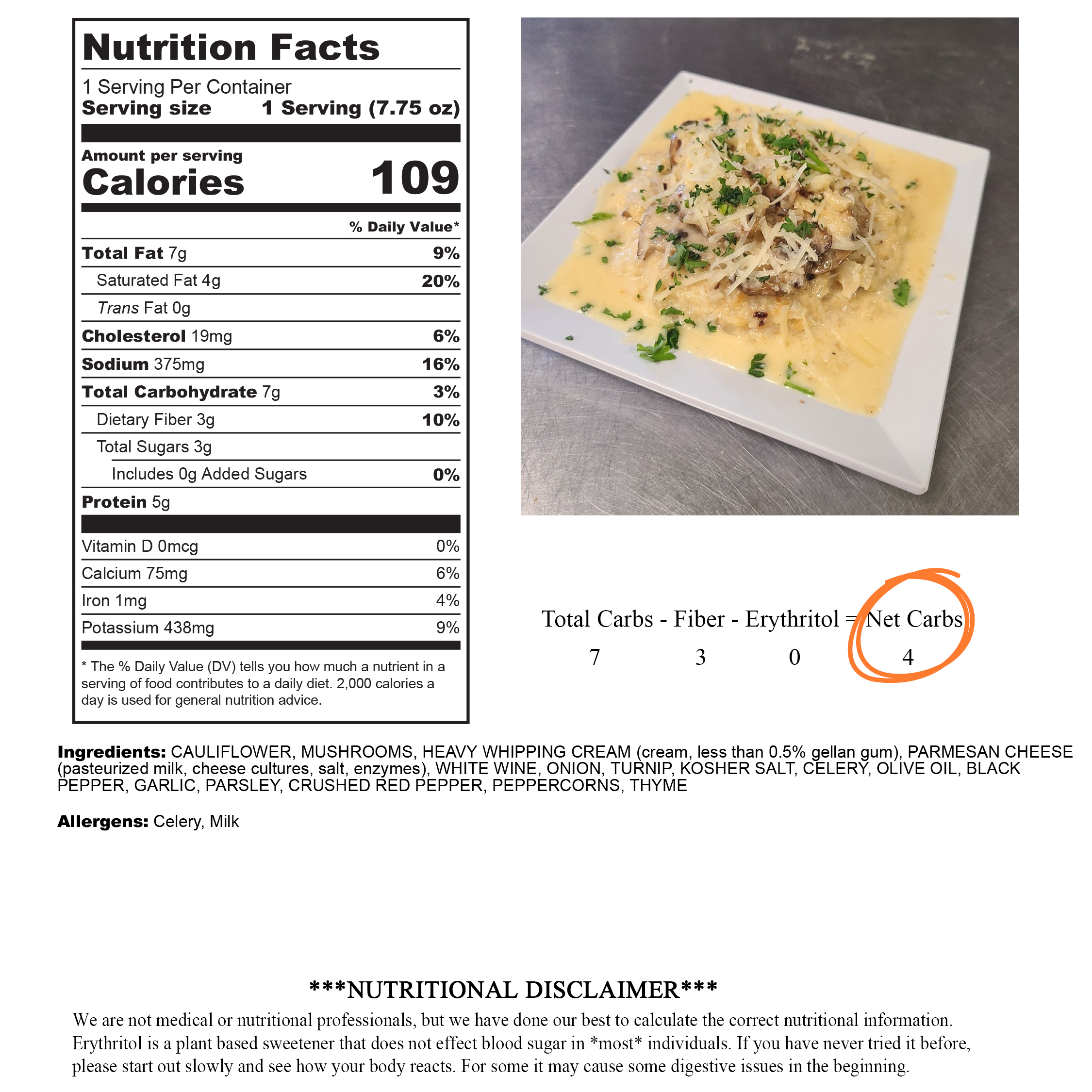 risotto with net carbs