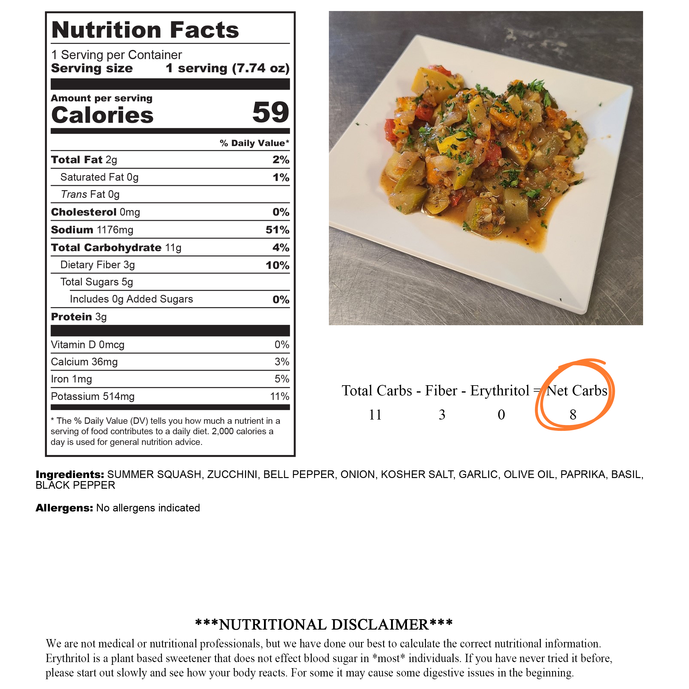 succotash with net carbs