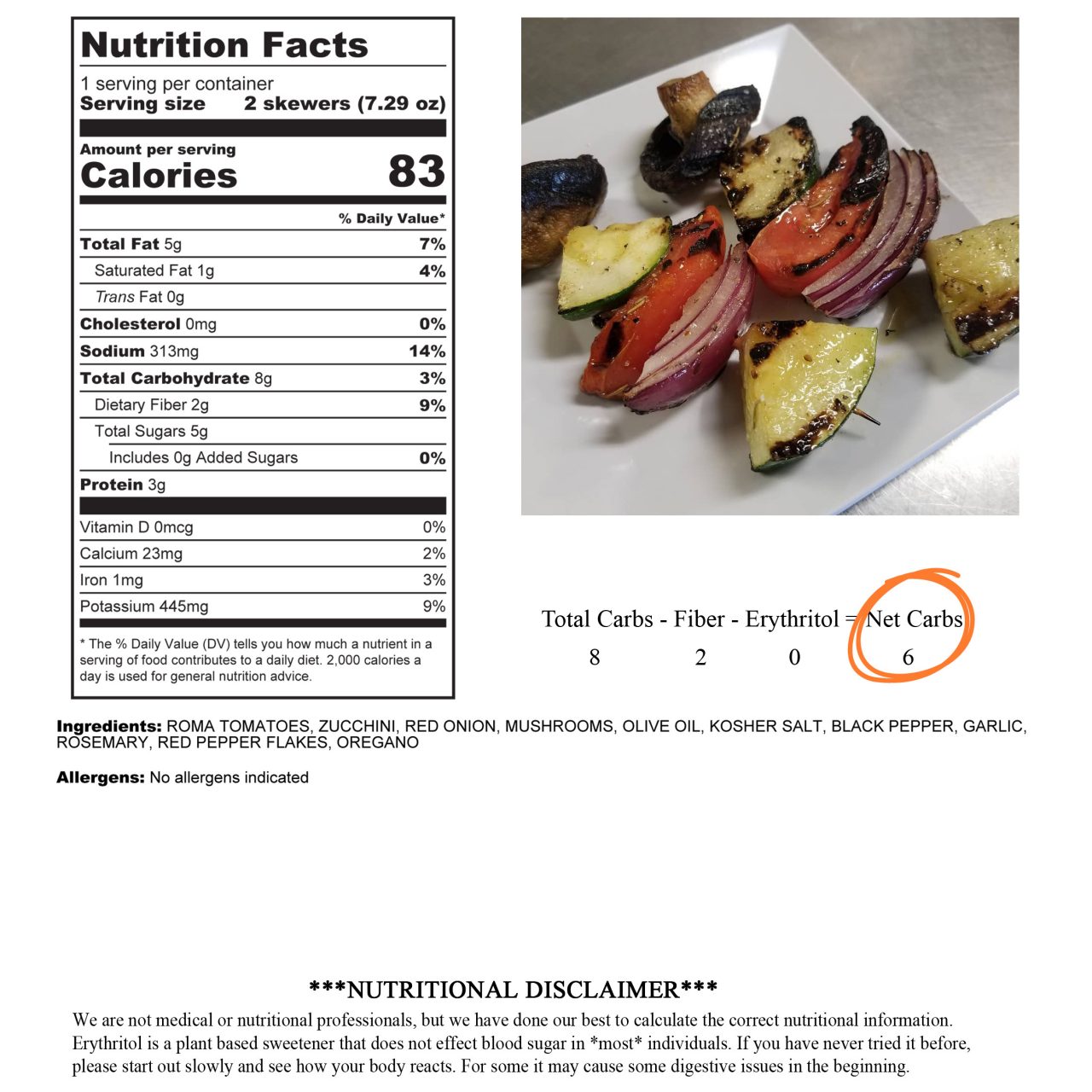 Veggie Kabobs Low Carb Grill