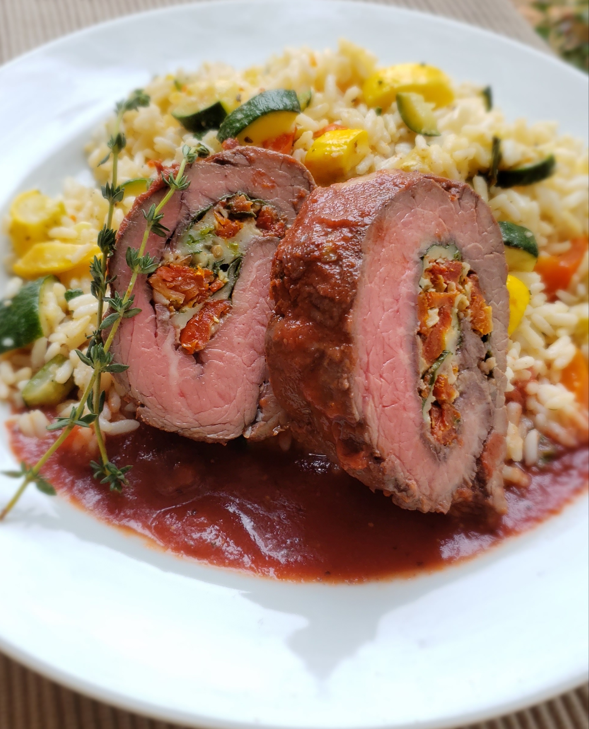 stuffed flank steak Palate Culinary Services