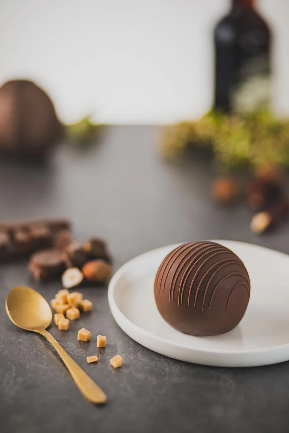 SPHERE HAZELNUT CHOCOLATE MOUSSE at STRATO